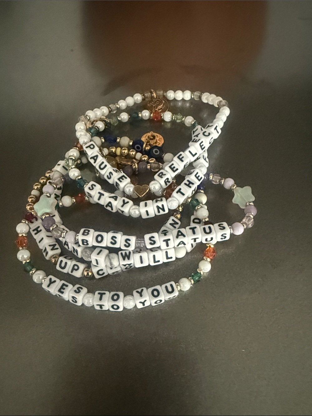 Peloton x Little Words Project Peloton Bracelet Stack